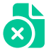 Document dismiss icon